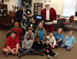 Visiting with Santa.